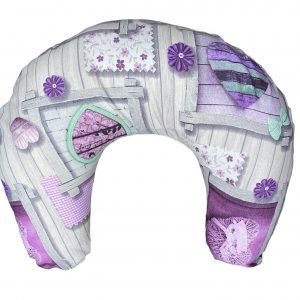 COJIN DE LACTANCIA GRANDE MORADO - GRIS