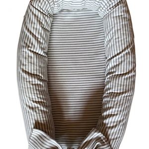 NIDO COLECHO FUNDA GRIS LINEAS GRIS