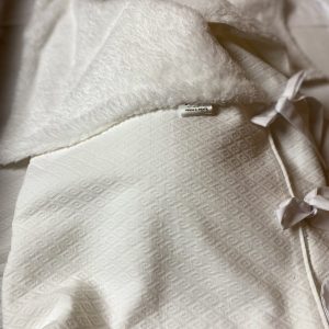 SACO MANTA BLANCO 100% ALGODON + PELUDITO