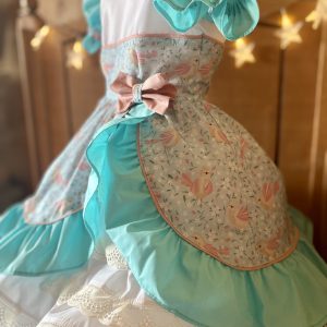 VESTIDO CHINITA PAJARITOS TALLA 2-3 TALLA UNICA