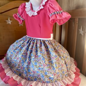 VESTIDO CHINITA TRADICIONAL FUCSIA TALLA 2-3
