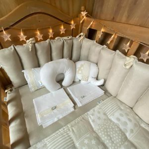 CUBRE BARANDA CRUDO RELLENO 140CM. ( MEDIA CUNA COLECHO)