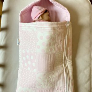 SACO DE BEBE  PIQUÉ ROSA PREMIUM 100% ALGODON