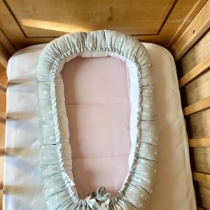 NIDO GRIS ESTRELLA LUNA COLCHÓN ROSA