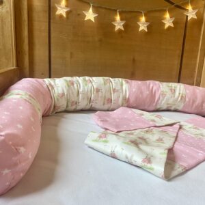 COJIN TUBO X2 CON FUNDA ROSA CONEJAS